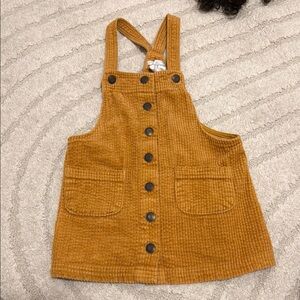 Kids Corduroy Button-Down Skirt in Tan